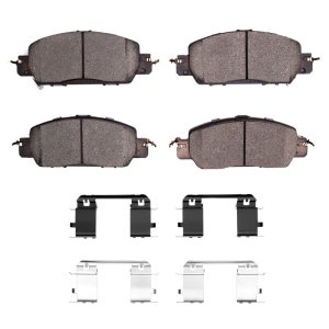 Honda Accord Brake Pads - Front - R1 Concepts - Ceramic Pads & Hardware Kit - `16-`17